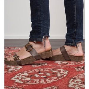 Pedro Garcia Shearling slide sandals